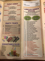 China One menu