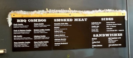 Boss Hog Barbecue menu