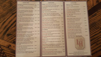 Lake House Cafe menu