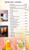 Asian Cuisine Vietnamese Noodle House menu