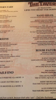 The Tavern At Trails End menu