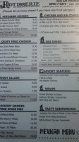 Rotisserie Smokehouse menu