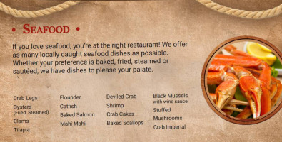 Pirate's Table Calabash Seafood Buffet menu