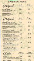 Leonardo's Trattoria Pizzeria menu
