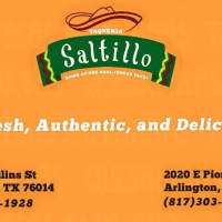 Taqueria Saltillo menu