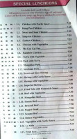EMPRESS OF CHINA menu
