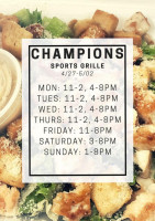Champions Sports Grille food