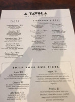 A Tavola menu