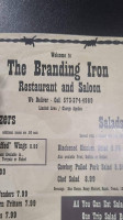 Branding Iron And Saloon menu