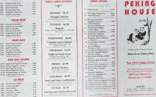 Peking House menu