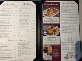 Half Shell Oyster House Of Madison menu