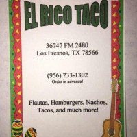 El Rico Taco menu