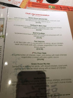 Green House Chinese menu
