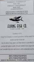Flying Fish Company menu