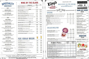 King's Fish House Tempe menu