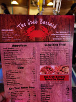 The Crab Barrack menu