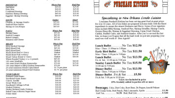 Louisiana Purchase Kitchen menu