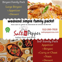 Salt N Pepper Indian menu