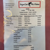 Original Jay's Fish Chicken menu