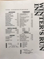 Winters Run Inn Inc menu