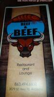 Reef N Beef Lounge menu