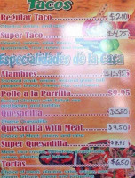 El Rinconcito Chilango menu