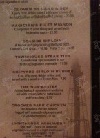 Three Cod Tavern menu