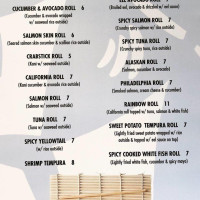 Blue Sushi menu