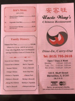Uncle Wongs menu