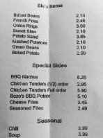 Bozo's Hot Pit Bar-B-Q menu