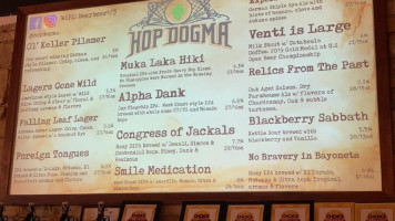 Hop Dogma Brewing Co. menu