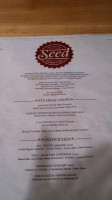 Seed Kitchen menu