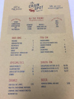 The Cajun Spot menu