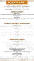 Incorporated Accents Grill menu