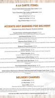 Incorporated Accents Grill menu