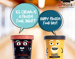 2 Profs Gourmet Ice Cream inside