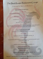 The Black Rooster Resturant menu