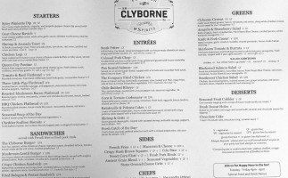 S.w. Clyborne Co. Provision Spirits menu