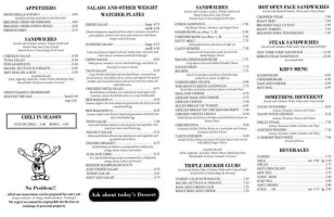 Dino's menu