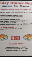 Daphine's Diner menu