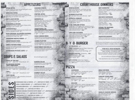 Courthouse Pub And Grill menu