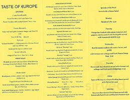 Taste Of Europe Bistro menu