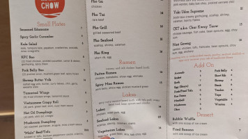 Mama Chow menu