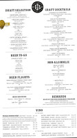 Irwin Brewing Company's Public House menu