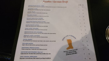 Der Biergarten menu
