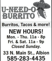 U-need-o Burrito food