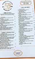 Jarro’s Cafe menu