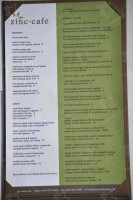Zinc Cafe menu