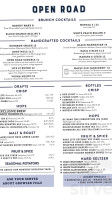 Open Road Grill Rosslyn menu