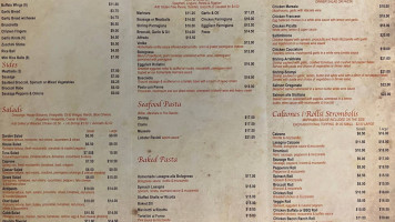 Sapori D’italia menu